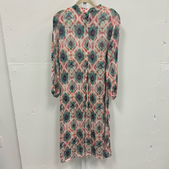 NWT Aldo Martins Cap Juluca A New Story Button Down Midi Dress Tunic LS Small - Picture 2 of 11